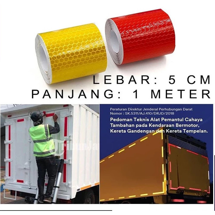CAHAYA Diamond Reflector Sticker Grade Car Box Kir Dishub Light ...