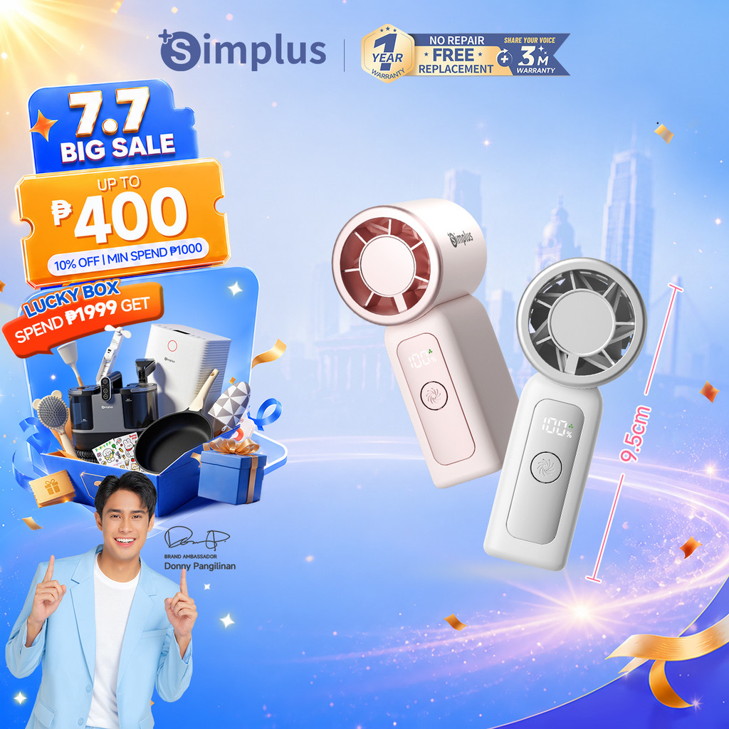 Simplus Mini Handheld Fan Compact Body High Airflow Long Battery Life ...