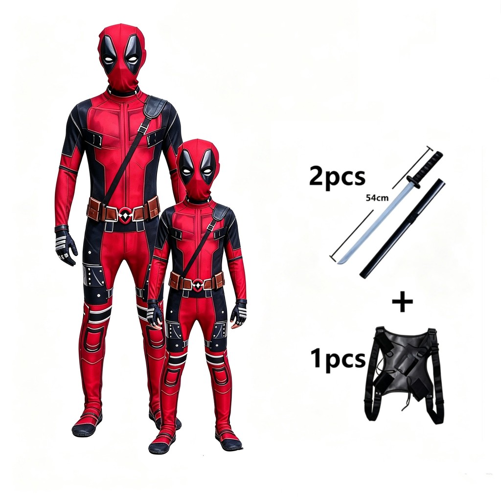 Deadpool Superhero Bodysuit Movie Hero Jumpsuit Deadpool Halloween ...