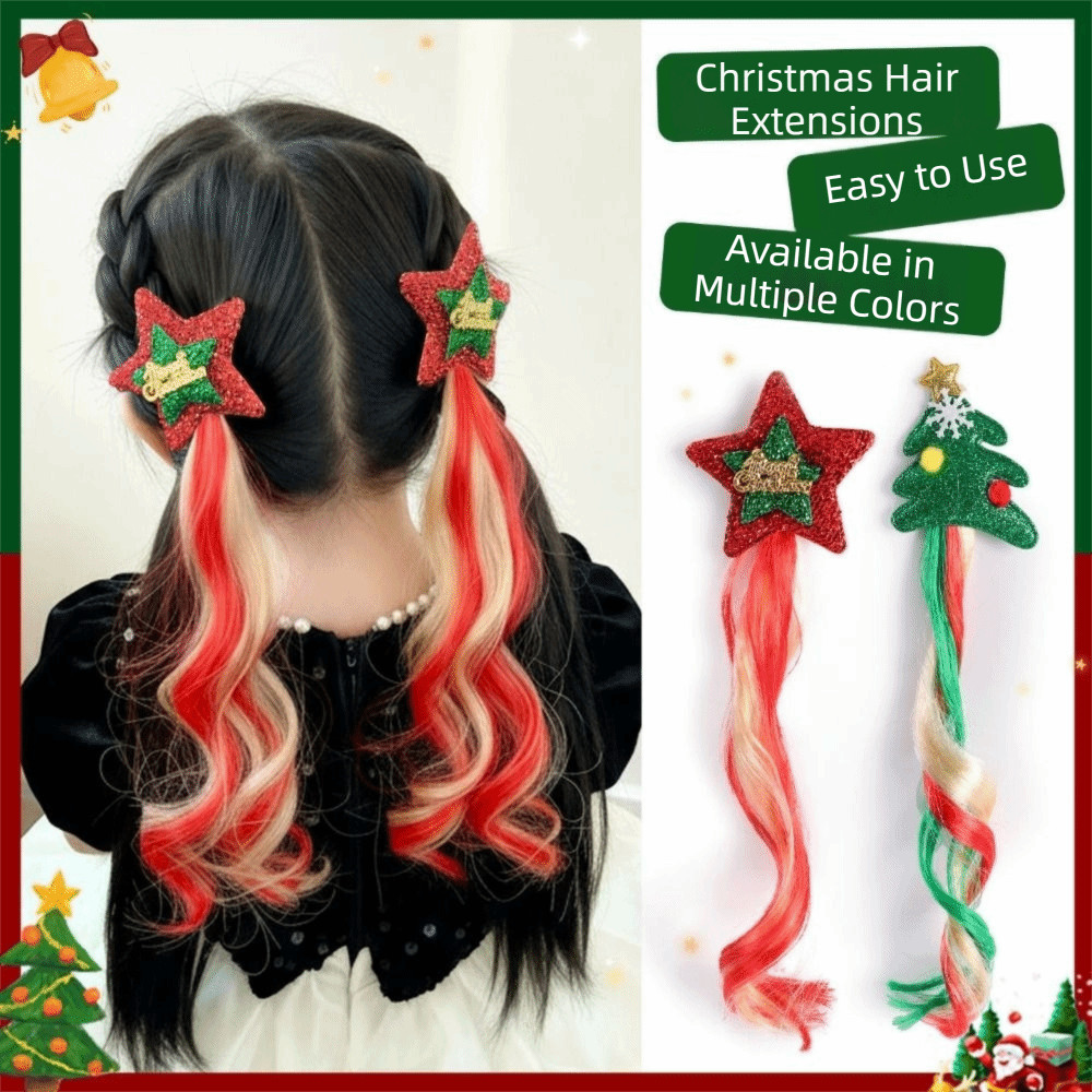 HUMBERTO 1/2Pcs Christmas Decorative Wig Hair Clips, Santa Claus ...