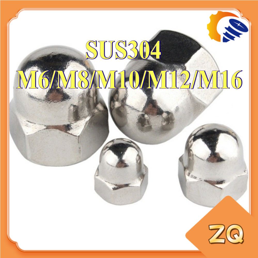 Reverse Thread Cap Nut Dome Nut Acorn Nut SS304 Decorative，Waterproof ...