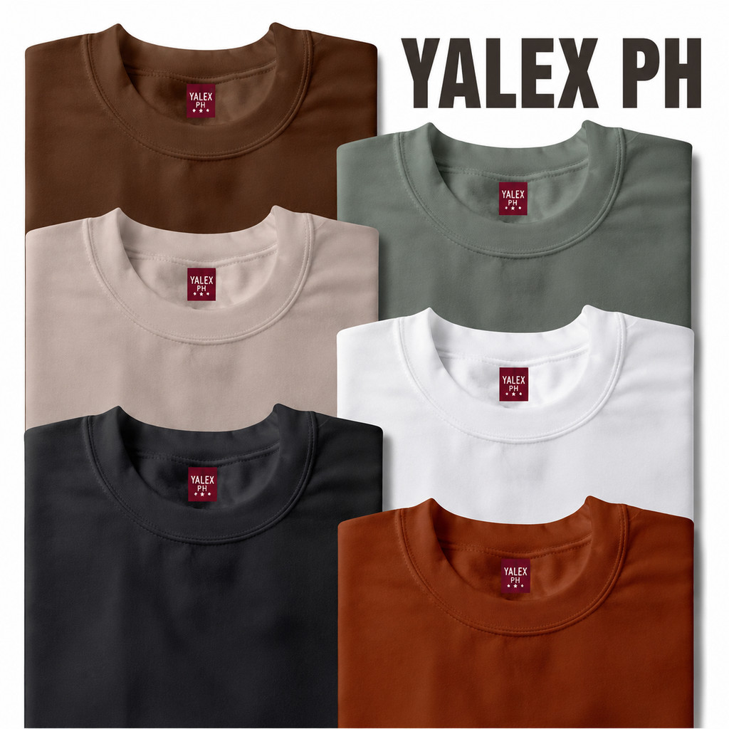 YALEX ORIGINAL PLAIN T-SHIRTS UNOSEX FOR MEN AND WOMEN FREE ZIPLOCK BAG ...