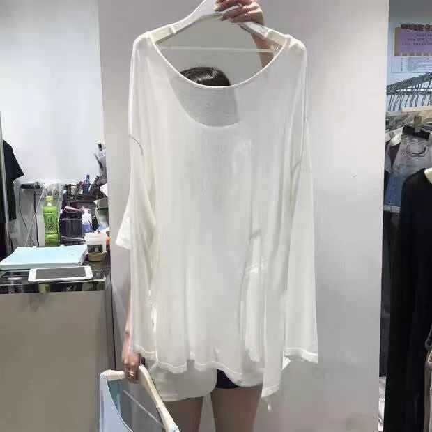 plus size Sun Protection Long Sleeves See-through Sheer Summer Chubby ...