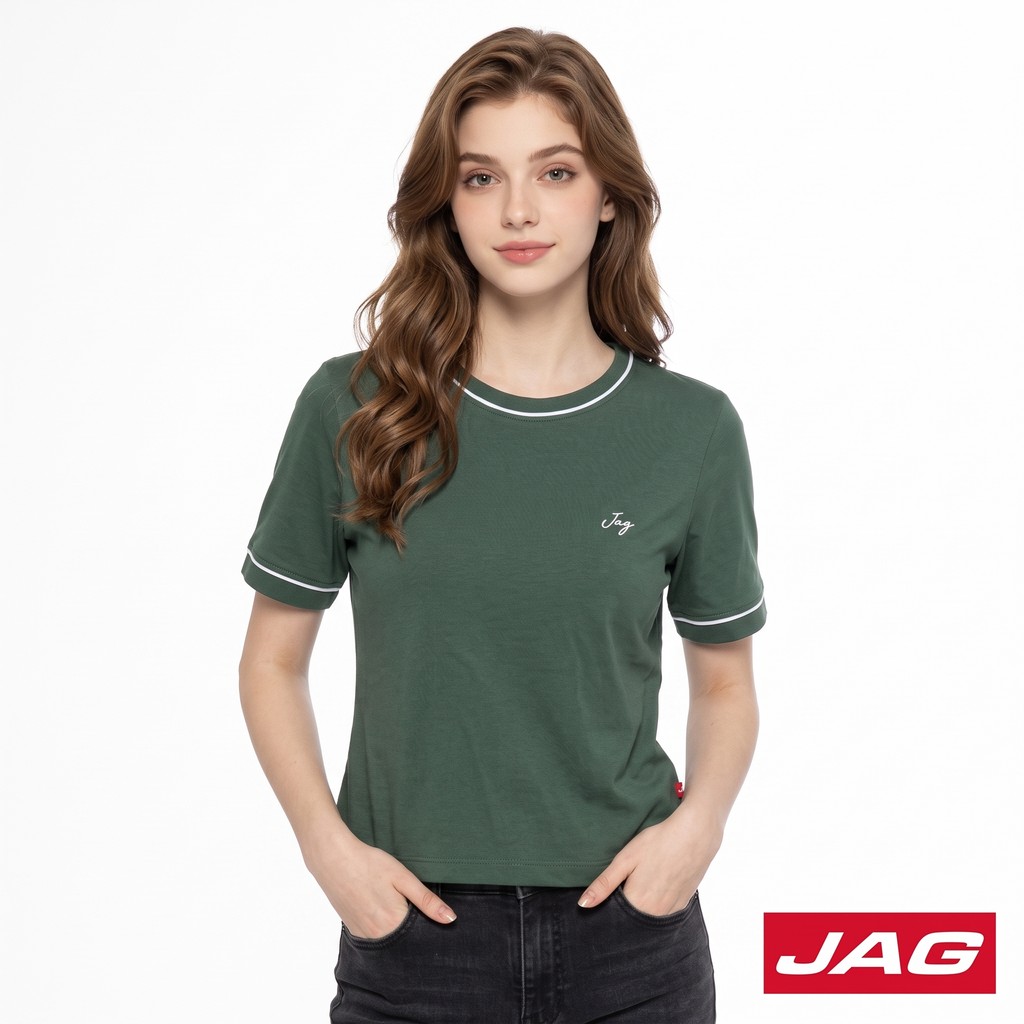 Jag Ladies Baby Tee Round Neck Top 83S520B1 | Shopee Philippines