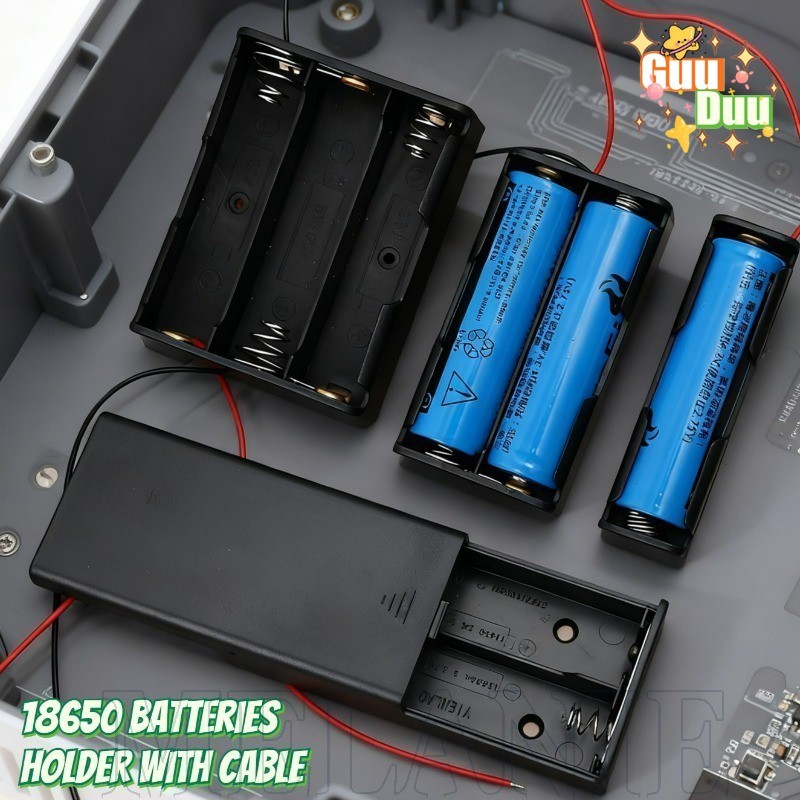 [ GuuDuu ] 18650 Batteries Holder with Cable - Toy Car Battery Assemble ...
