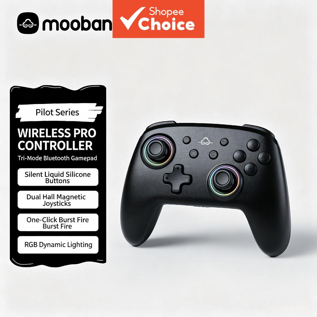 Mooban Wireless Bluetooth Pro Game Controller with Motion Sensing ...