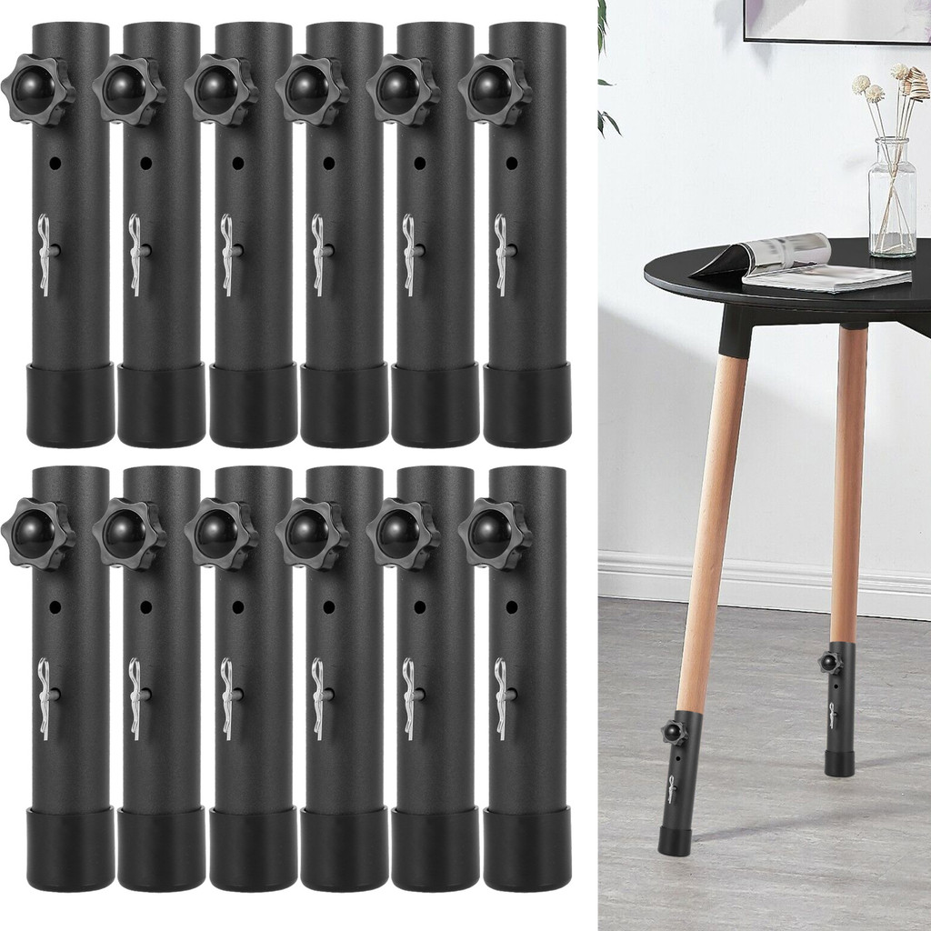 12Pcs Folding Table Leg Extender Heavy Duty Steel Leg Risers with ...