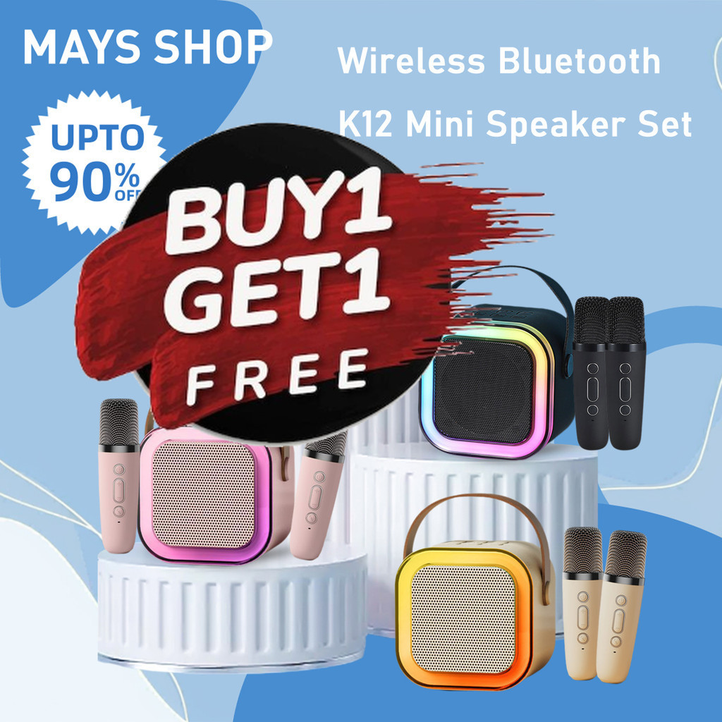 K12 wireless Bluetooth with microphone karaoke speaker 3D stereo mini ...
