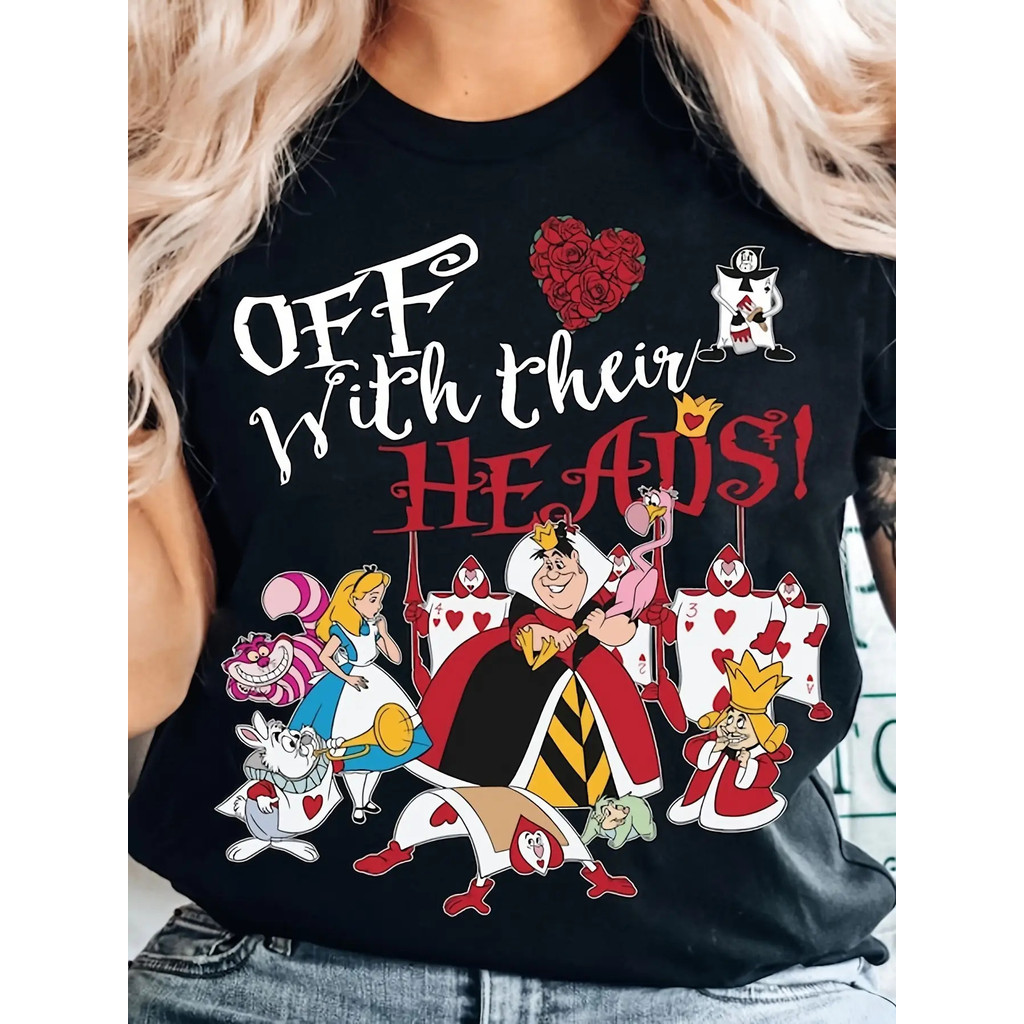 Disney Alice in Wonderland Villain Queen of Hearts T-Shirt - Off with ...