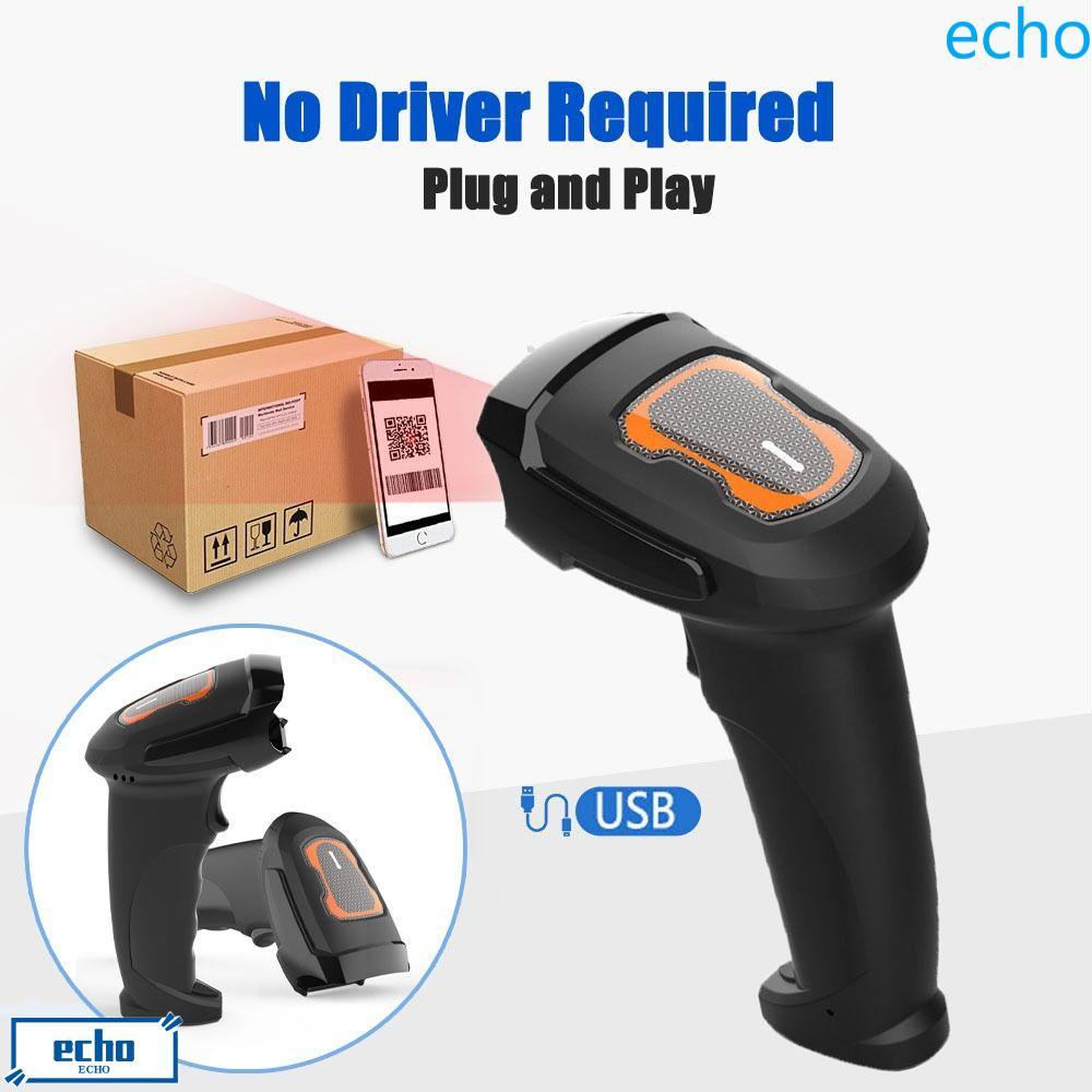 ECHOTHREAD 2D Barcode Scanner, Omni-directional 1.8Meter Data Cable ...