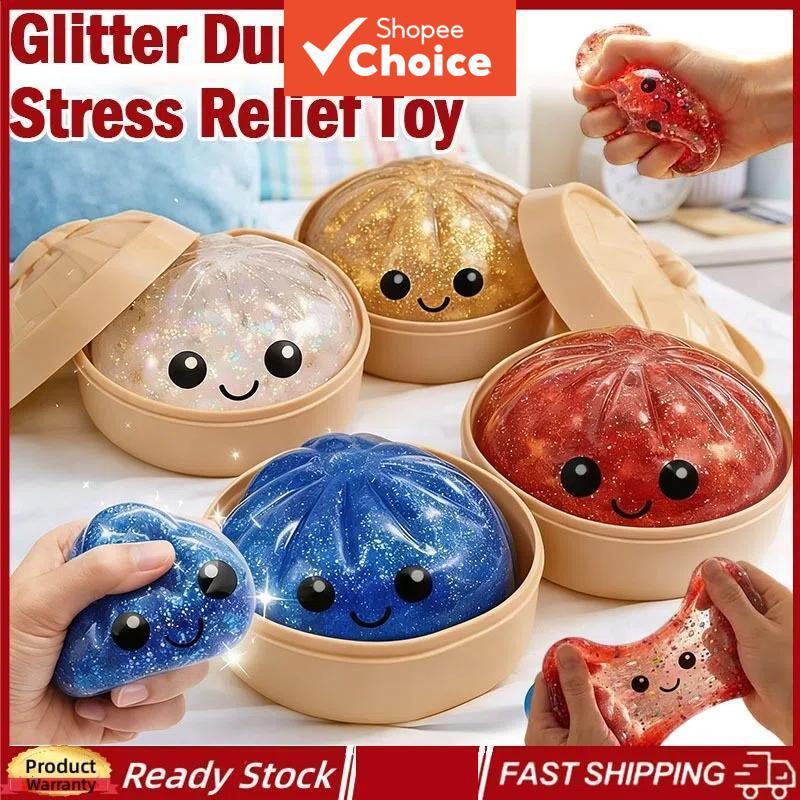 Glitter Dumpling Squishy Toy, Slow Rebound Flash Simulation Sensory Toy ...