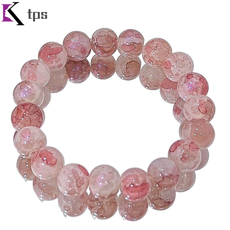 Meishan Curios Unfinished Circular Beaded Belt - Red
