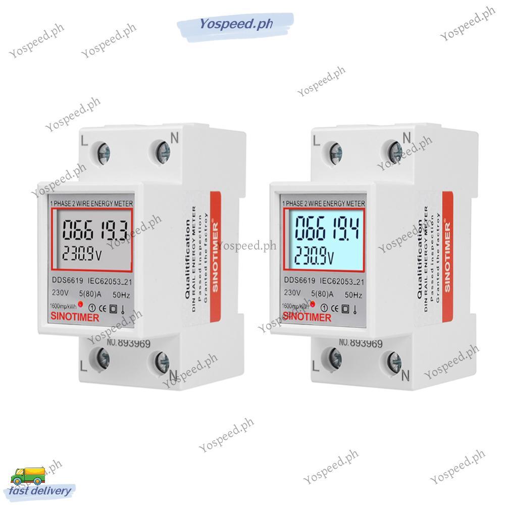 Digital Electric Energy Monitor LCD Display 220V 230V KWH Electric ...