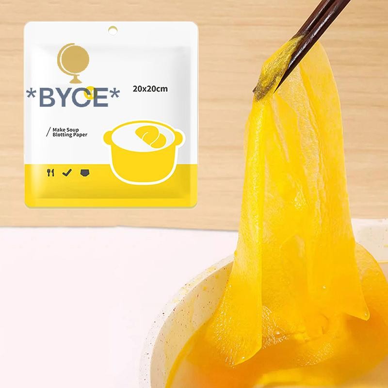 BYCE> 60 Sheets Disposable Oil-Absorbing Paper Food Soup Oil Health ...