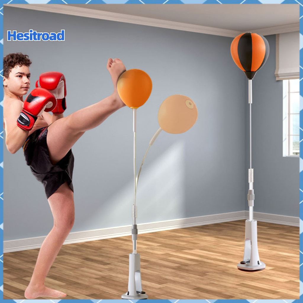 Boxing Reaction Ball Vertical Punching Bag Adjustable Height Boxing ...