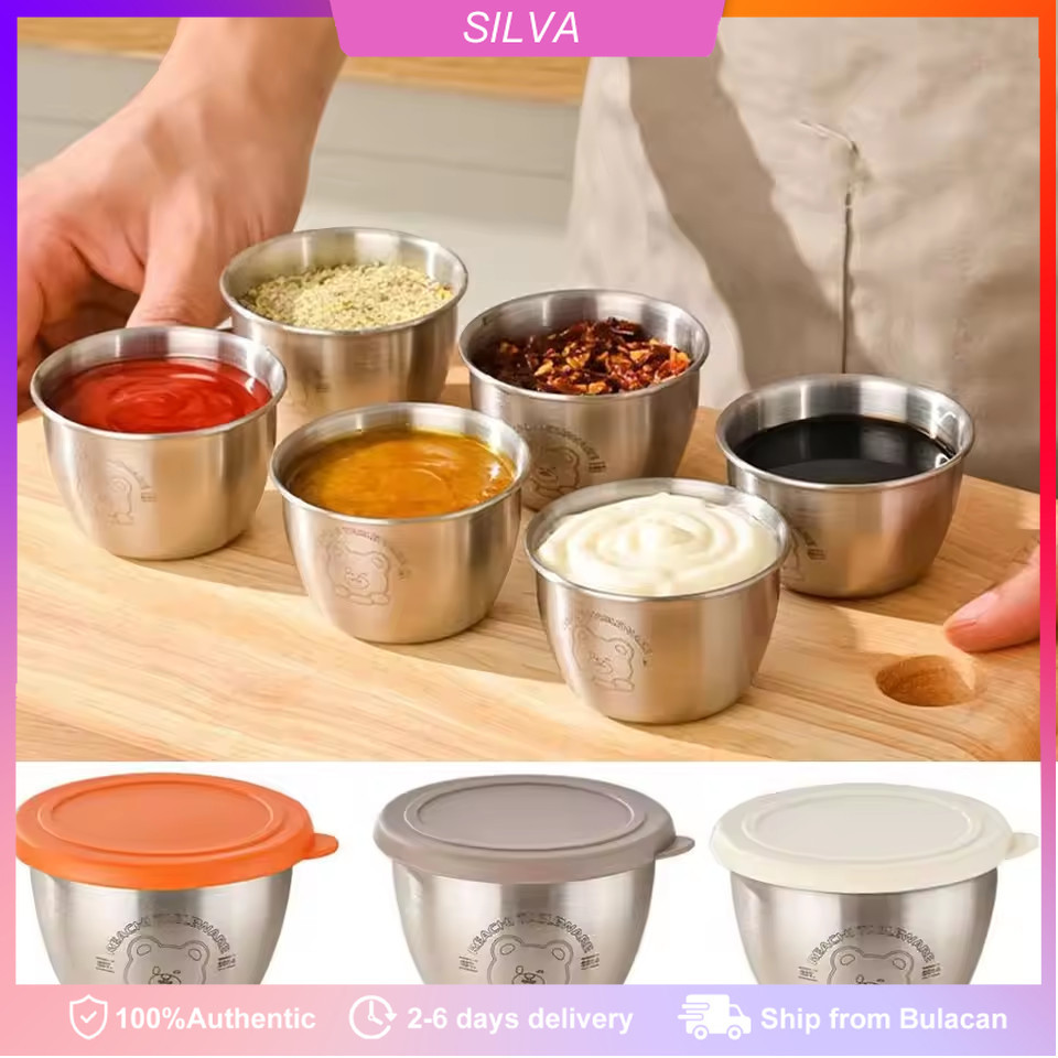 [Wholesale]3PCS 60ML Stainless Steel Dipping Box with Lid Sealed Sauce ...