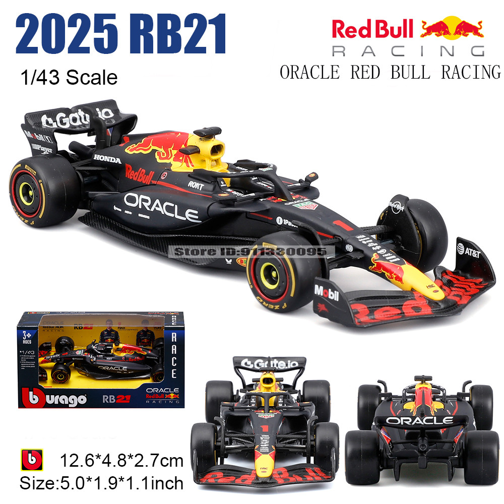 Bburago 1:43 latest model 2025 F1 Red Bull RB21 1 Verstappen 22 Yuki ...