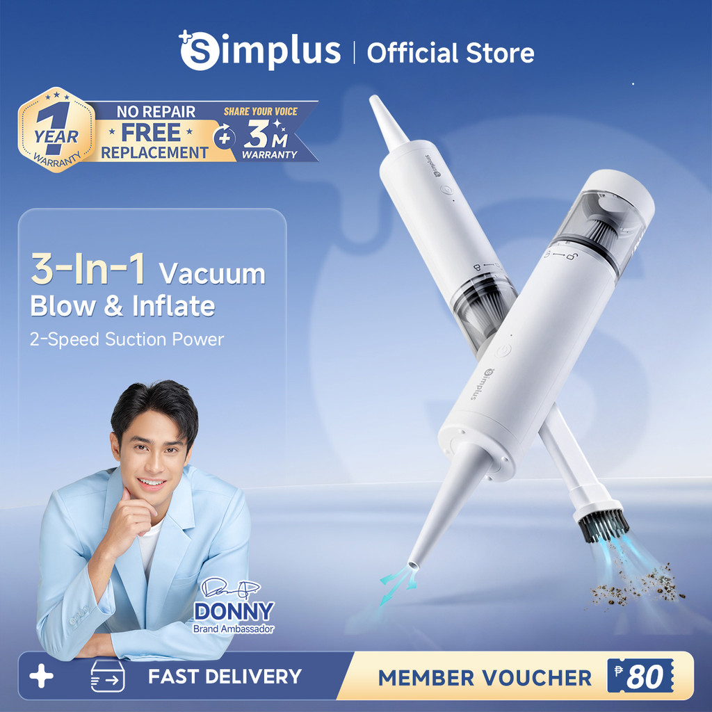 Simplus Cordless 3-in-1 Vacuum Cleaner for Home & Car Blower, Suction ...