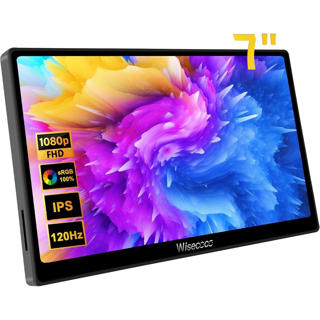 wisecoco 7 inch Portable Monitor Touchscreen IPS 1080P 1920x1080 120Hz ...