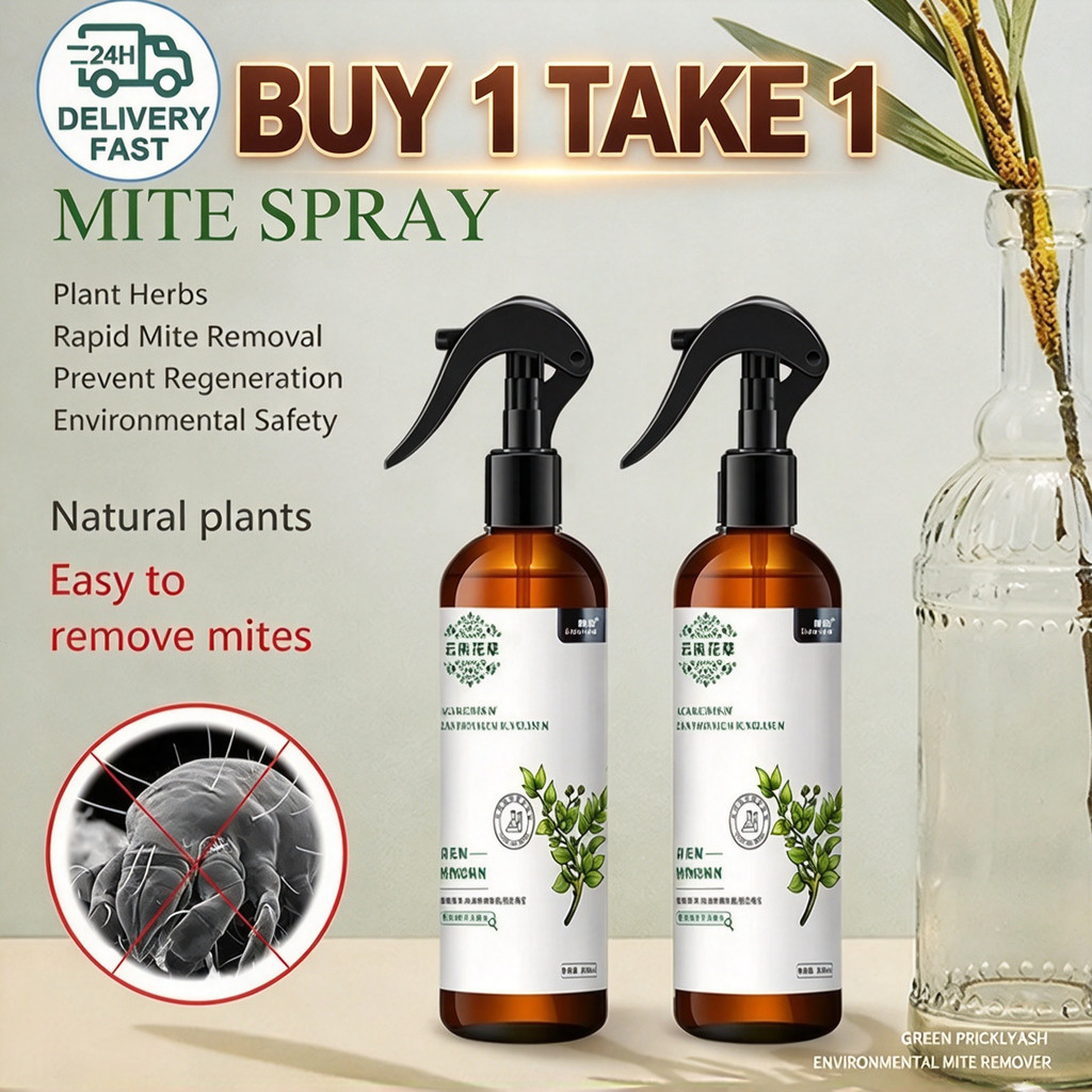 BUY 1 TAKE 1 300ML Mite Spray Bed Bug Killer Dust Mite Remove Spray Non ...