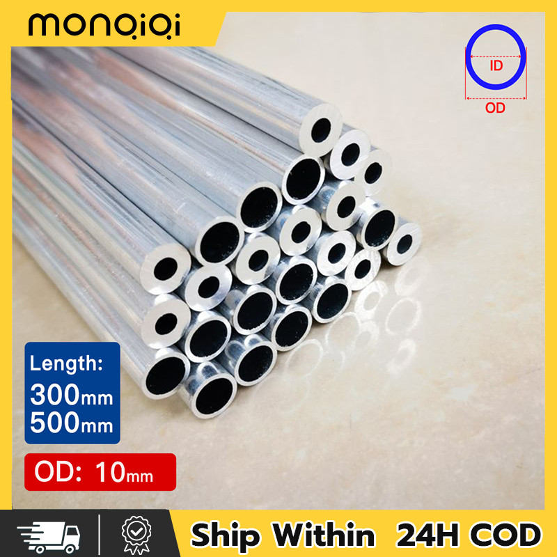 FUYI aluminum tube OD 10mm Straight roud pipe 300mm 500mm length ...