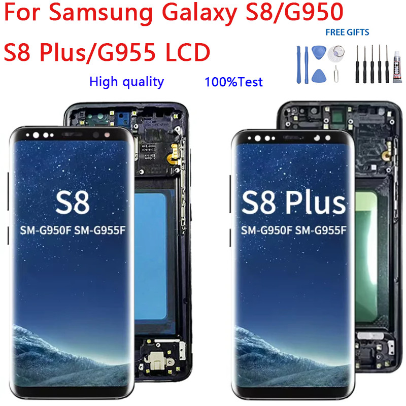 For Samsung Galaxy S8 G950 Lcd Display Digital Touch Screen with Frame ...