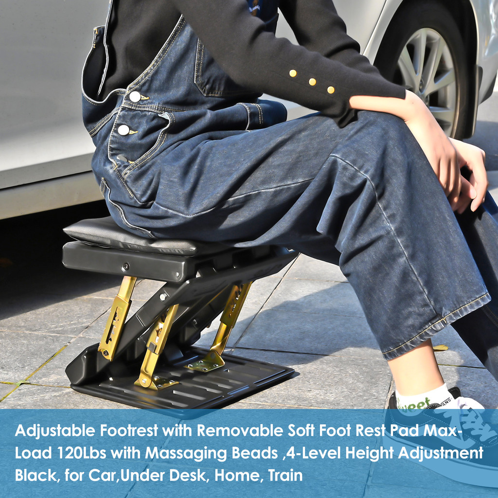 ALLALOE Adjustable Footrest with Removable Soft Foot Rest Pad Max-Load ...