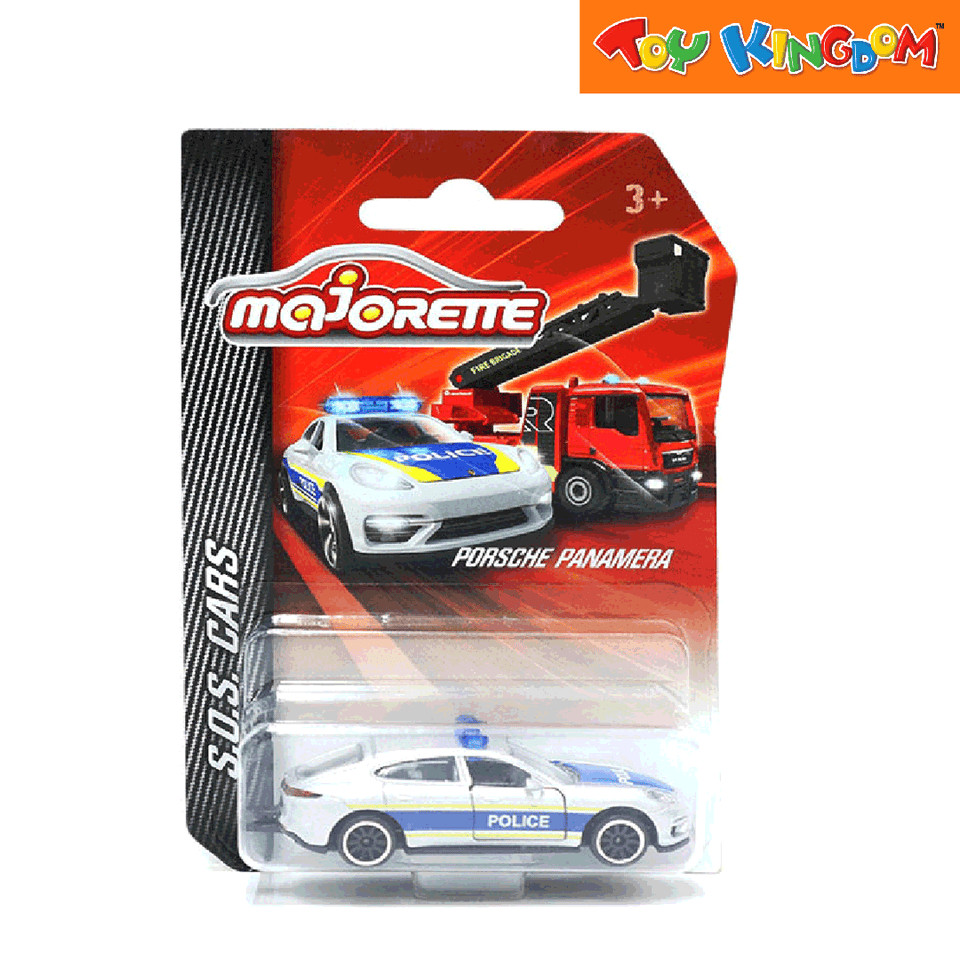 Majorette S.O.S Cars 3 Pack Diecast Set - Fire Brigade, Porsche Police & Mercedes Ambulance