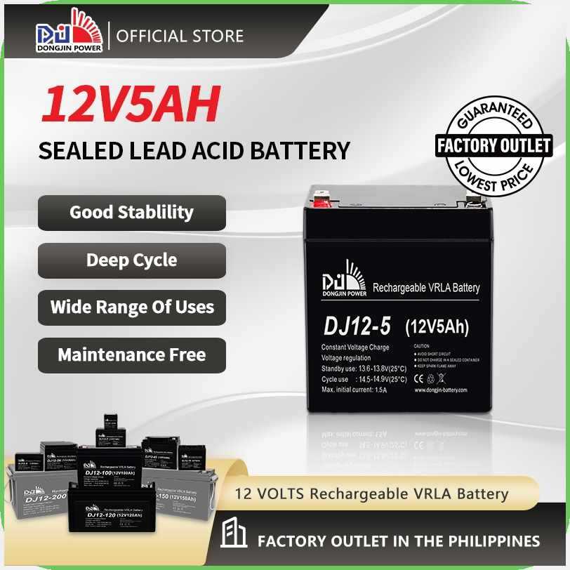[COD] DongJin Power 12V5AH UPS Battery Sealed Lead Acid 12V ...