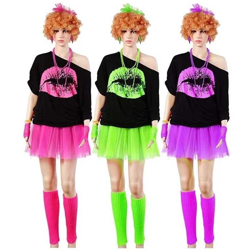 Women Cosplay 1980S Theme Retro Party 80S Party Costume Halloween — free download