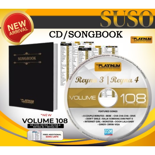 REYNA 3 CD AND SONG BOOk VOLUME 108 (UPDATED 2026) | Shopee Philippines