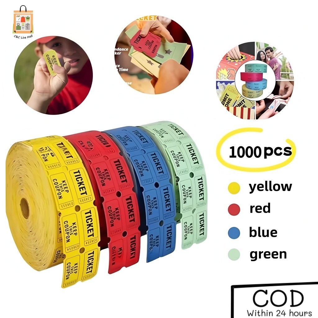 1000PCS Amit Ticket/Raffle Ticket/Ticket Roll/Raffle Ticket With Number ...
