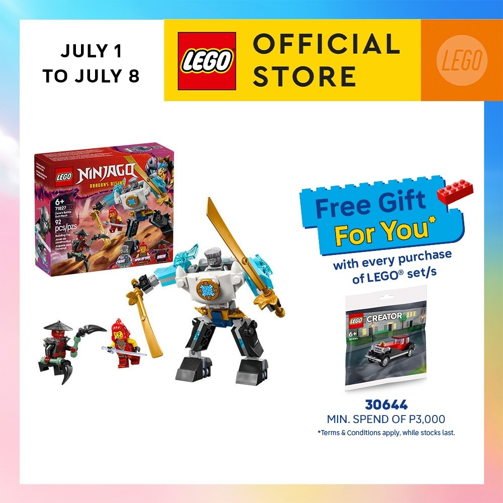 LEGO Ninjago 71827 Zane's Battle Suit Mech (92 Pieces), Building