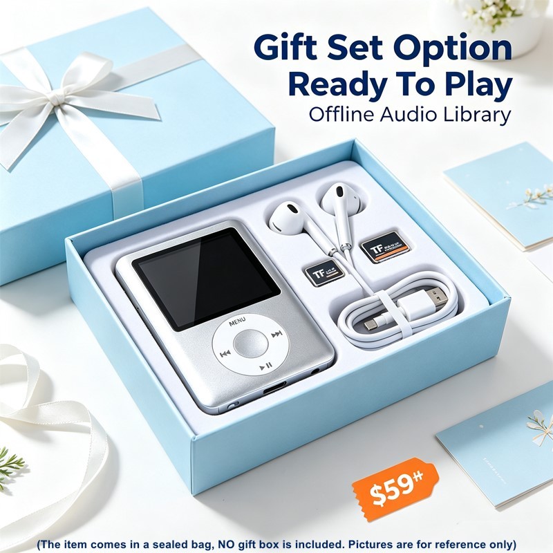 MP3 Player Pocket Size Offline Audio Library Ready To Play Bundle ...