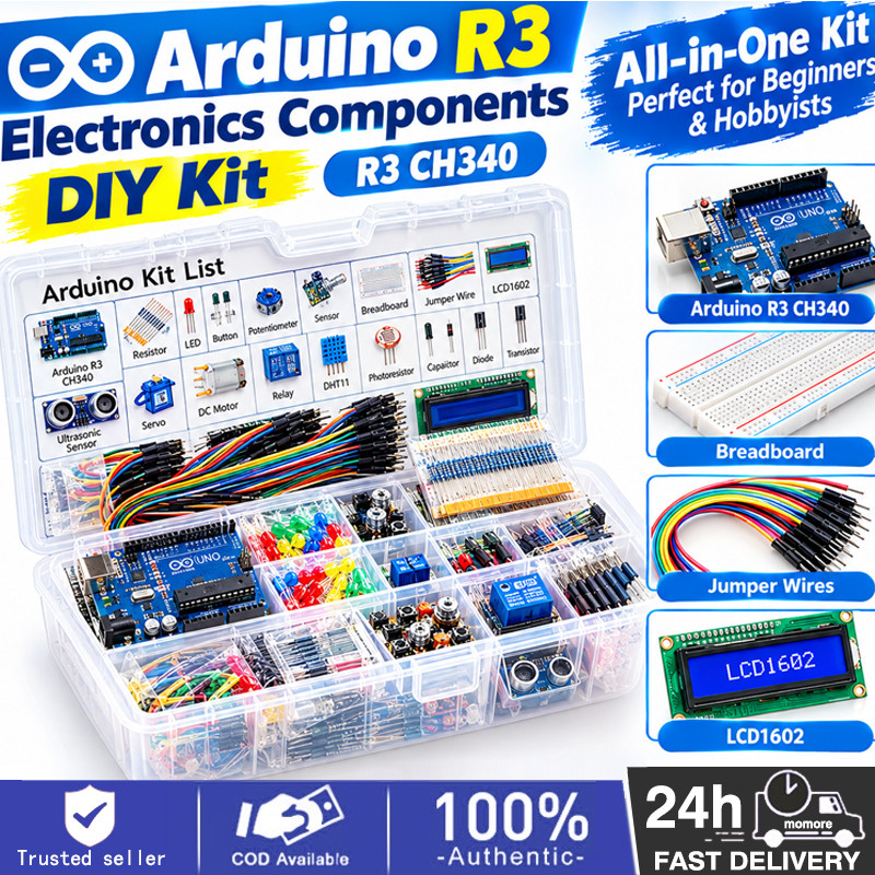 Arduino UNO R3 Starter Kit 830 Holes Breadboard 1250PCS Components DIY ...