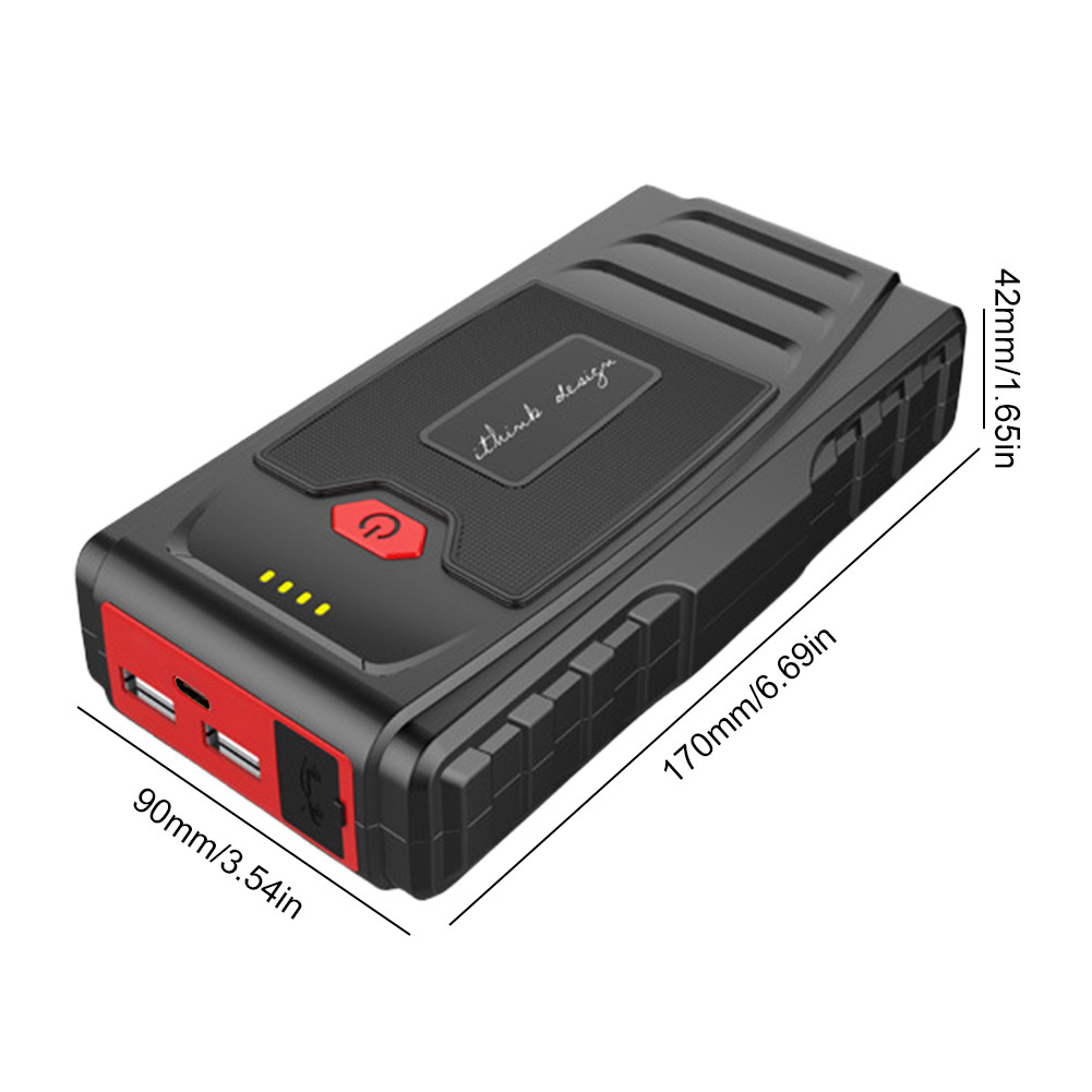 ( Narebig ) 12V Emergency Power Bank 9800mAh Portable Car Jump Starter ...