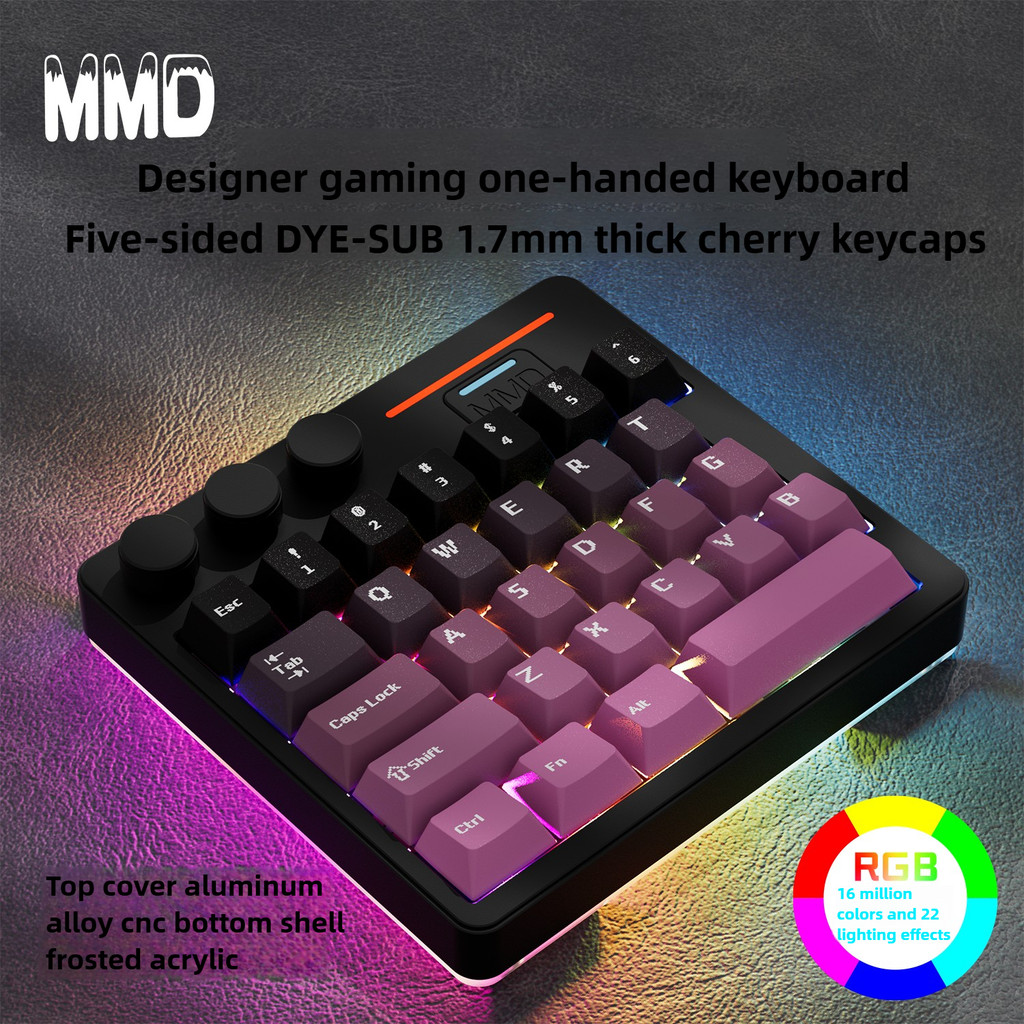 MMD KM29 CNC One Hand Mechanical Keyboard Wireless 3mode Customized VIA ...