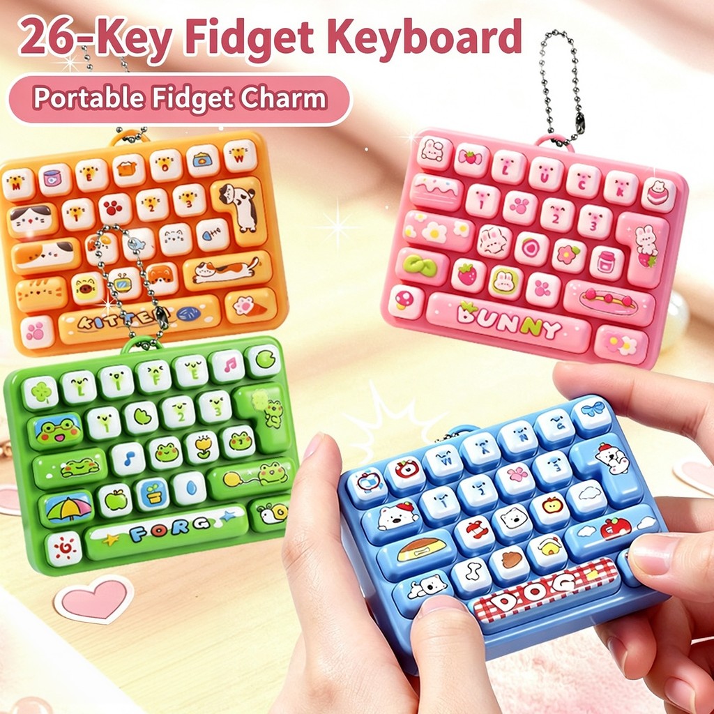 Mini Decompression Keyboard Backpack Pendant Children's Fingertip Toy ...