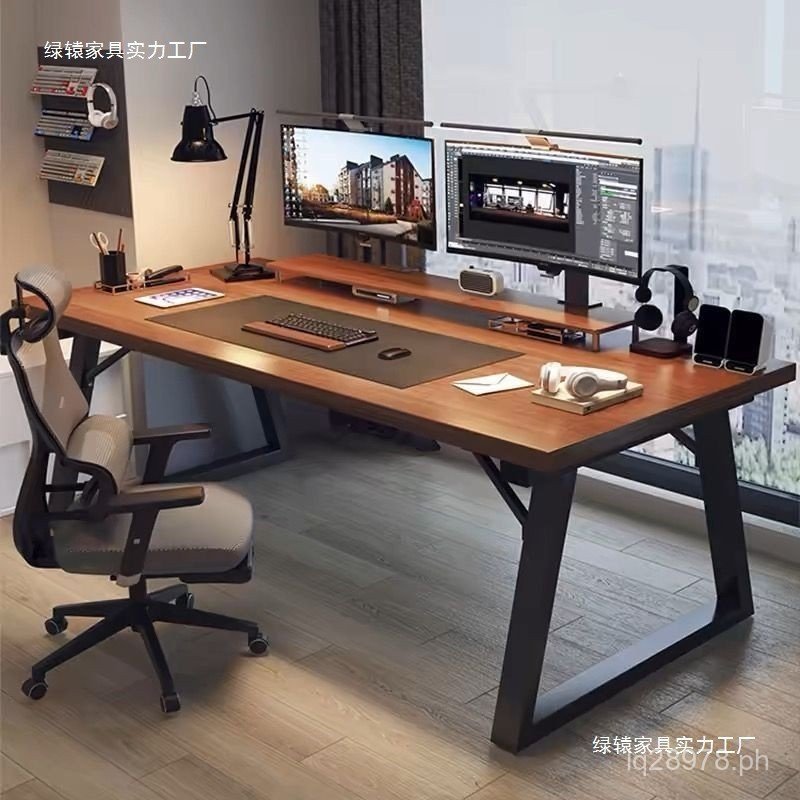 Long Desk Modern Double Simple Desk Writing Office Desk Workbench ...