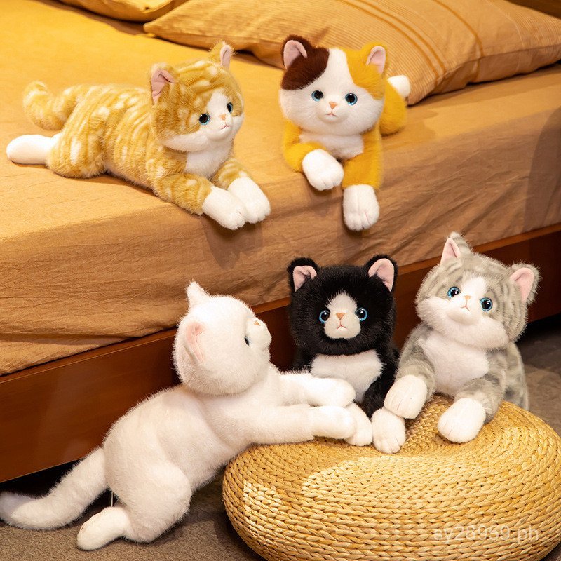 Striped Plush Doll for Girls' Birthday Gift, Sleeping Cat Hugging ...