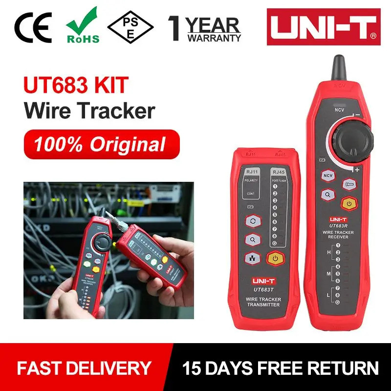 UNI-T UT683KIT Wire Tracer Network Cable tracker Lan Tester RJ45 RJ11 ...