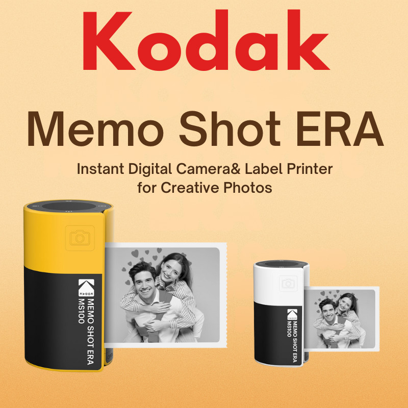 KODAK Memo Shot ERA Toy Instant Digital Camera and Label Printer Bundle ...