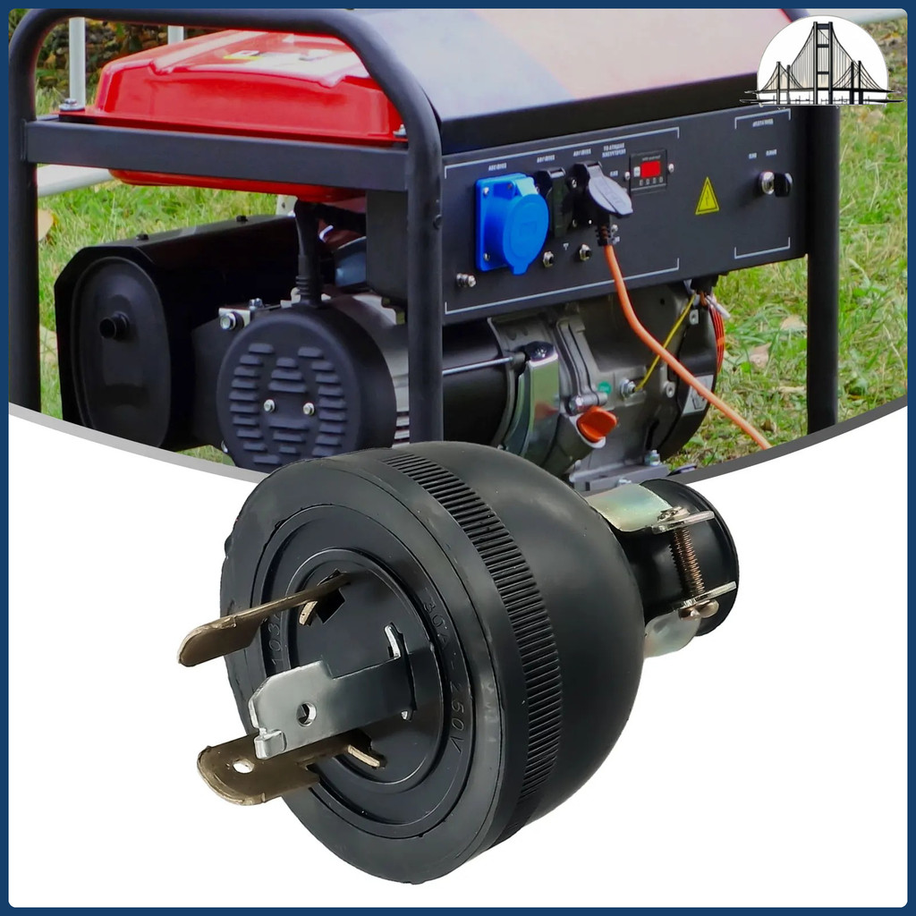 30A 250V 3-5KW Generator Plug Anti-loose US Three-pole Gasoline ...
