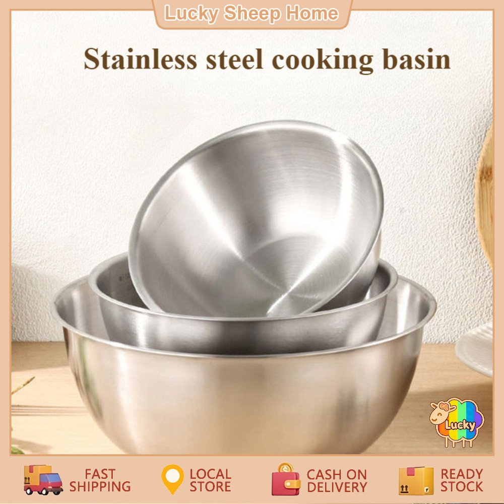 Mixing Bowl Stainless Steel Baking Bowl Salad Bowl Thick Big Size ...