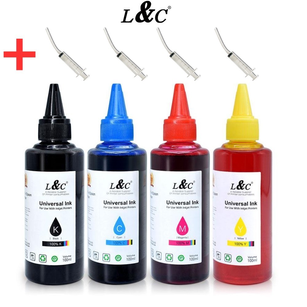 L&C Universal Dye Ink 100ml UV Dye Ink Refill Ink Compatible for Canon ...
