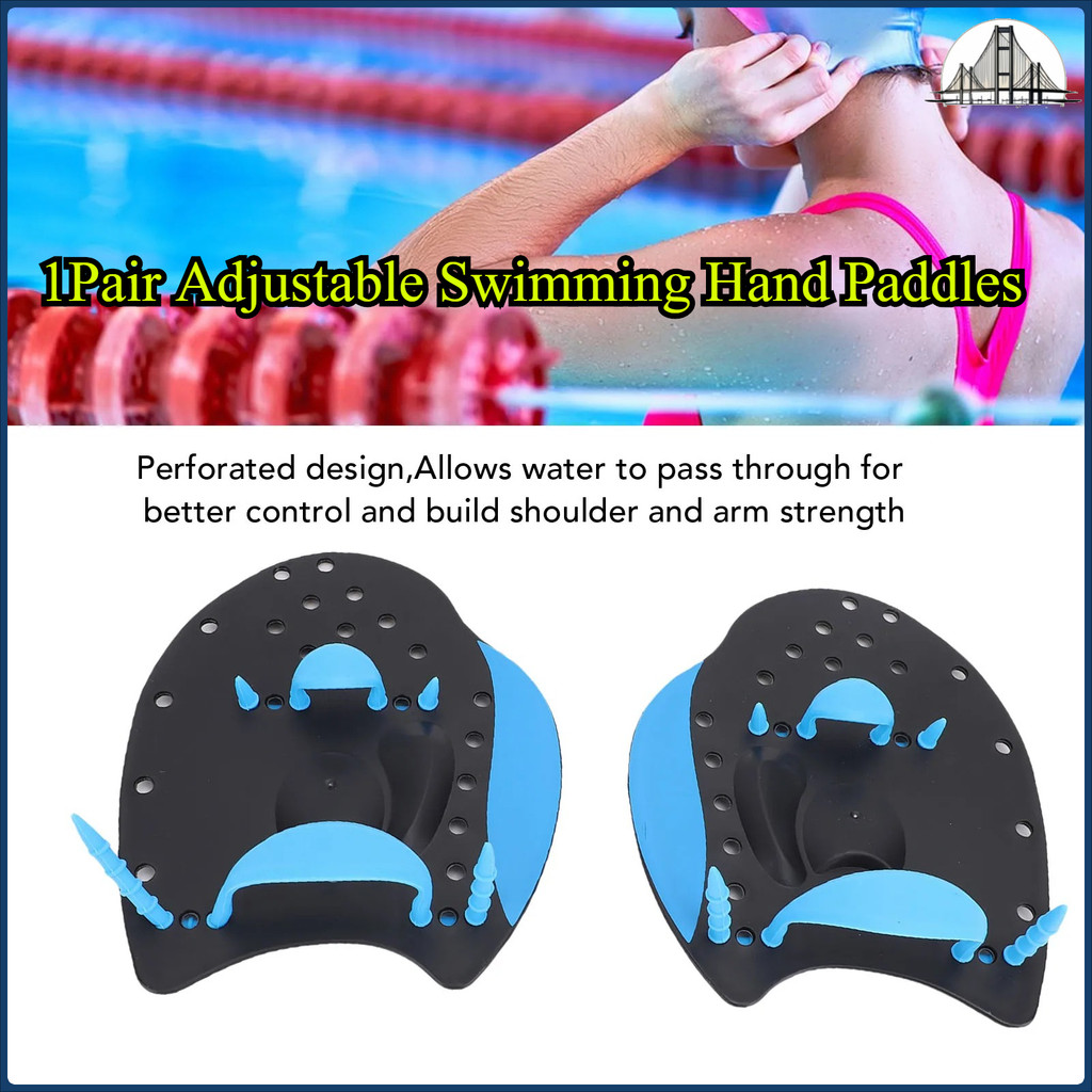 Swimming Hand Paddles Silicone Polypropylene Adjustable Perforated ...