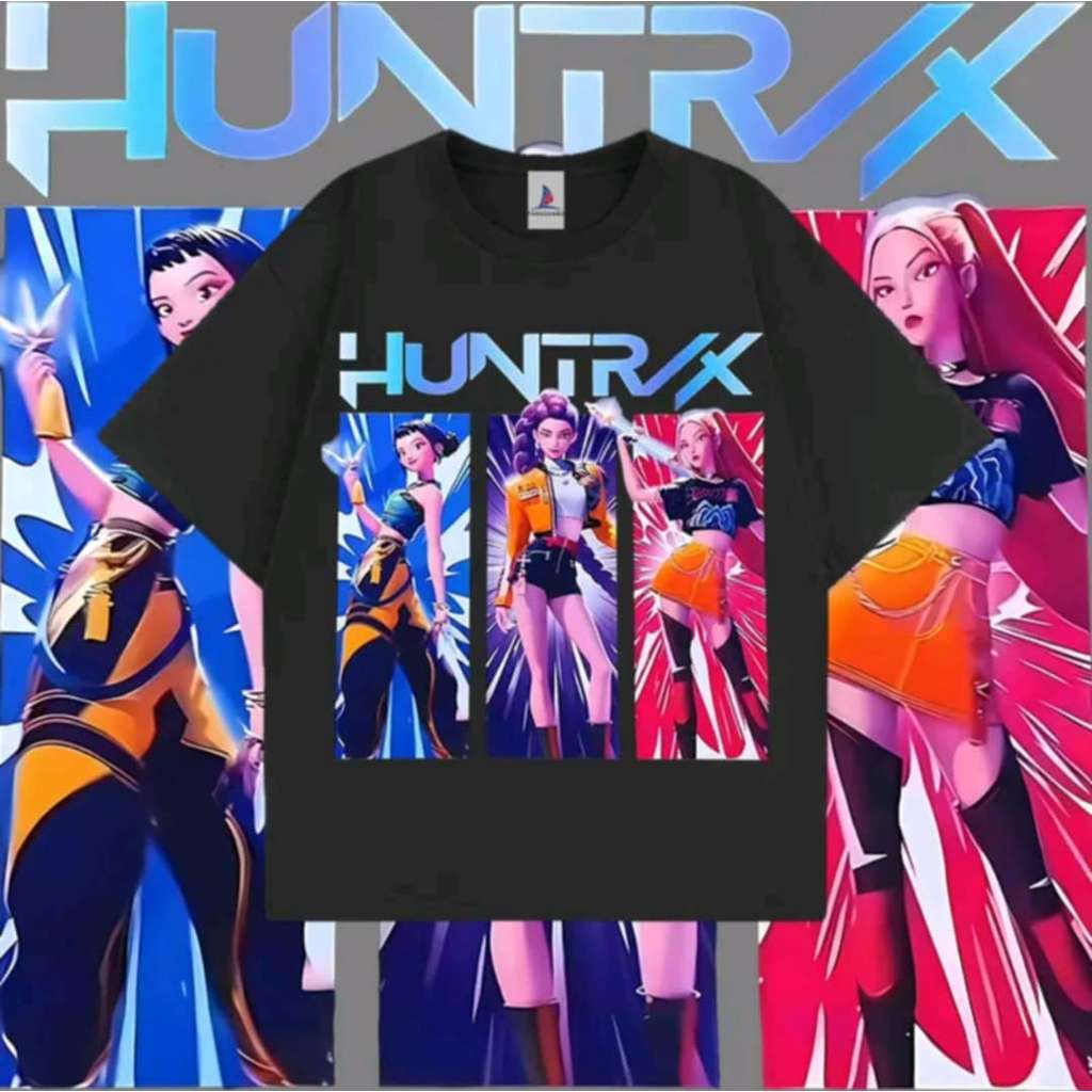 HUNTRIX KPOP DEMON HUNTER PRINT T-SHIRT ROUNDNECK TOP CASUAL FOR KIDS ...