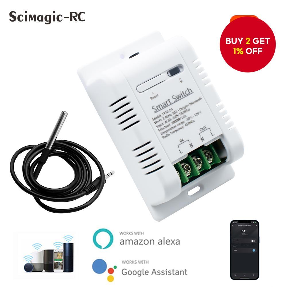 For Tuya Wifi Smart Temperature Sensor Monitor Intelligent Control Real ...