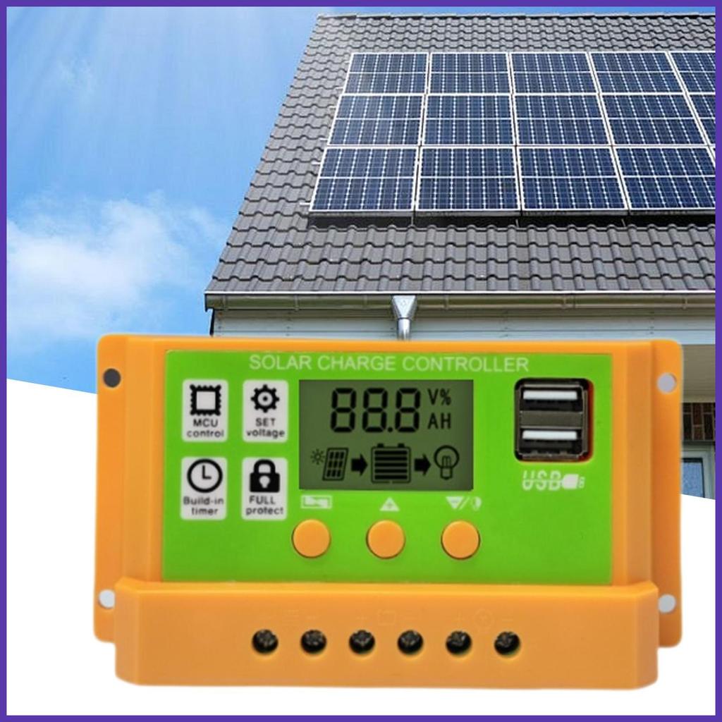 Solar Panel Controller 30A Inverter with Lcd Display Double USB Solar ...