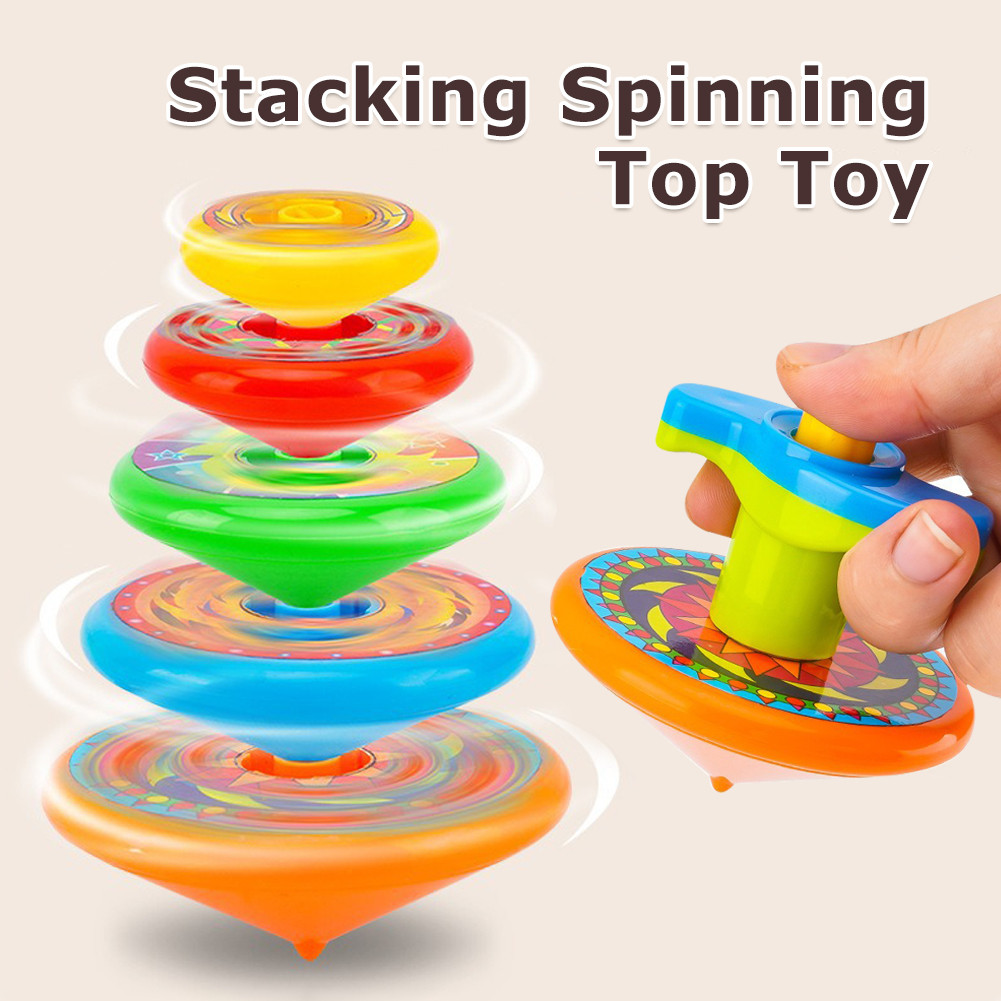 Interesting Colorful Gyro Folding Spinning Toy with Rotating Desktop ...